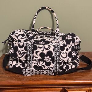 Vera Bradley Black and White Floral Travel Bag